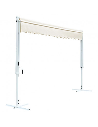 Tenda Parasole con Piedistallo 500x300 cm Crema