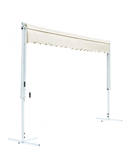 Tenda Parasole con Piedistallo 500x300 cm Crema