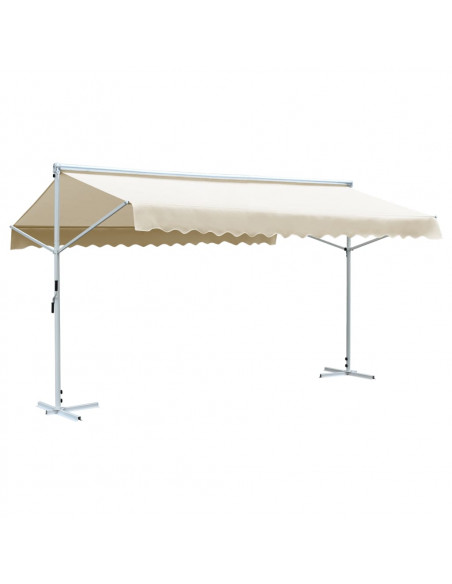 Tenda Parasole con Piedistallo 600x300 cm Crema