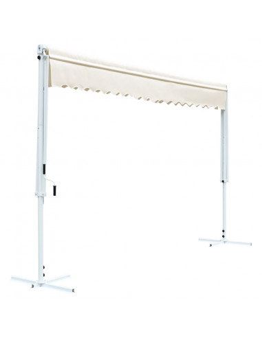 Tenda Parasole con Piedistallo 600x300 cm Crema