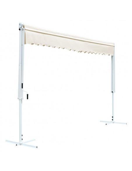 Tenda Parasole con Piedistallo 600x300 cm Crema