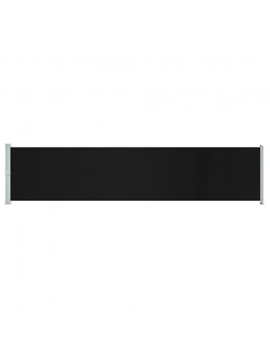 Tenda Laterale Retrattile per Patio 140x600 cm Nera
