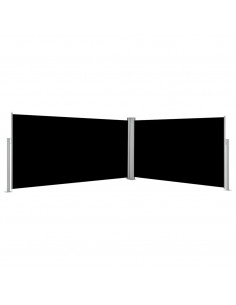 Tenda da Sole Laterale Retrattile Nera 160x600 cm 2
