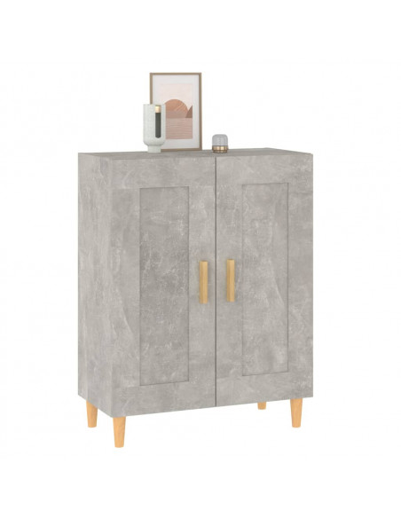 Credenza Grigio Cemento 69,5x34x90 cm in Legno Multistrato