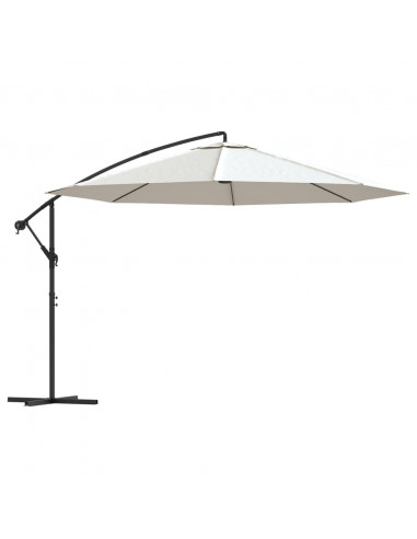 Ombrellone a sbalzo 3,5 m bianco sabbia