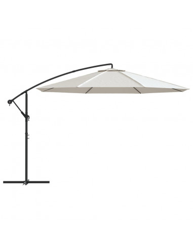 Ombrellone a sbalzo 3,5 m bianco sabbia