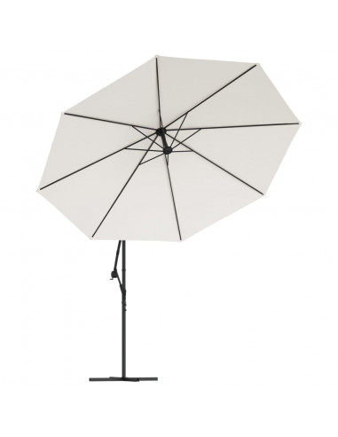 Ombrellone a sbalzo 3,5 m bianco sabbia