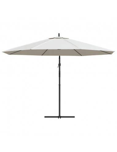 Ombrellone a sbalzo 3,5 m bianco sabbia
