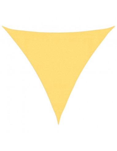 Parasole a Vela HDPE Triangolare 3,6x3,6x3,6 m Beige