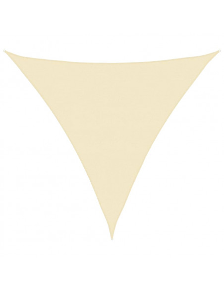 Parasole a Vela HDPE Triangolare 5x5x5 m Crema
