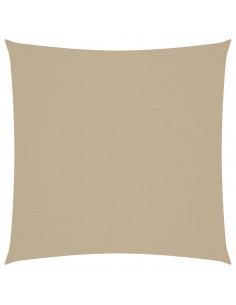 Parasole a Vela in Tela Oxford Quadrato 3,6x3,6 m Beige 2