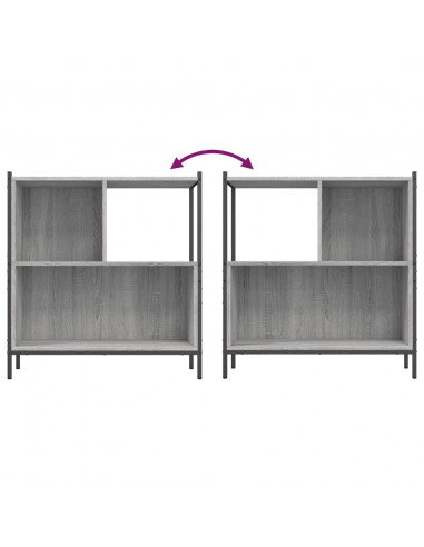 Libreria Grigio Sonoma 72x28x77,5 cm in Legno Multistrato