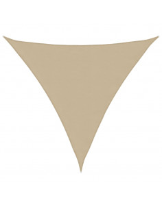 Parasole a Vela Oxford Triangolare 3,6x3,6x3,6 m Beige 2