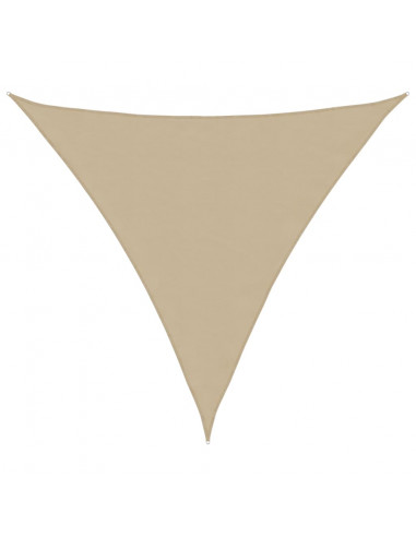 Parasole a Vela Oxford Triangolare 3,6x3,6x3,6 m Beige