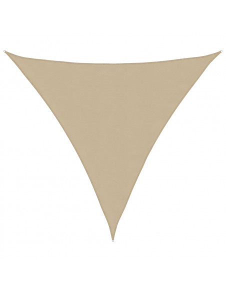 Parasole a Vela Oxford Triangolare 3,6x3,6x3,6 m Beige