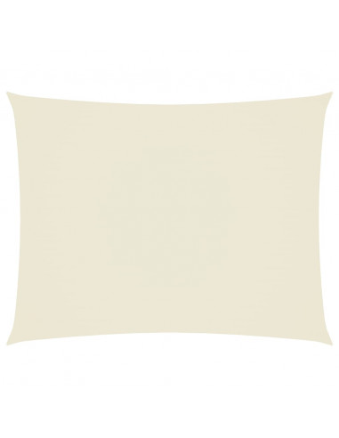 Parasole a Vela Oxford Rettangolare 4x6 m Crema