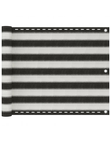 Paravento da Balcone HDPE 75x400 cm Antracite e Bianco