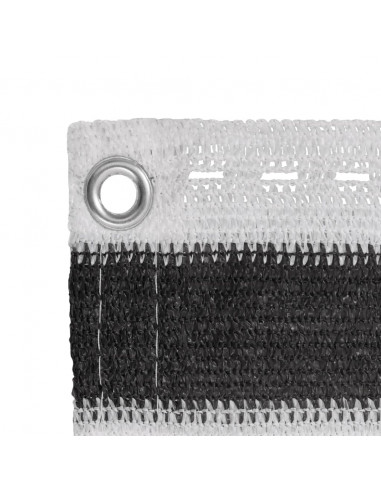 Paravento da Balcone HDPE 90x400 cm Antracite e Bianco