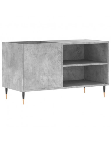 Mobile Porta Dischi Grigio Cemento 85x38x48cm Legno Multistrato