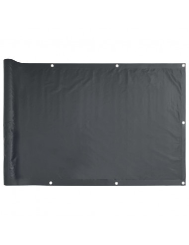 Paravento da Balcone in Tessuto Oxford 90x600 cm Antracite