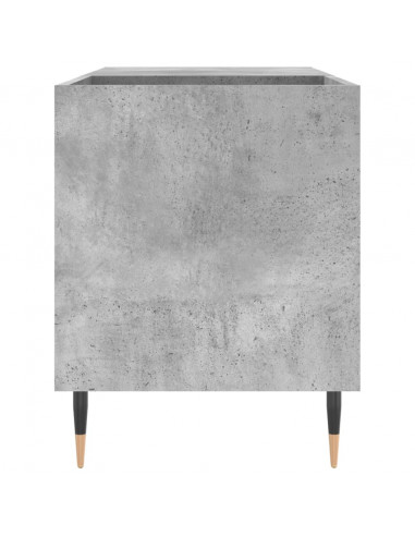 Mobile Porta Dischi Grigio Cemento 85x38x48cm Legno Multistrato