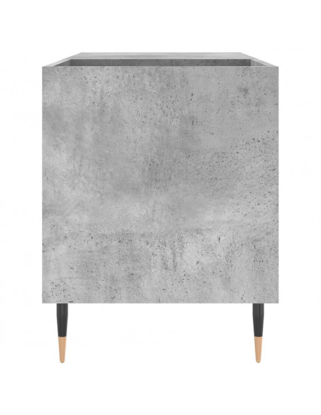 Mobile Porta Dischi Grigio Cemento 85x38x48cm Legno Multistrato