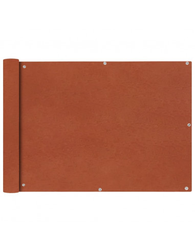 Paravento da Balcone in Tessuto Oxford 75x600 cm Terracotta