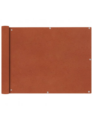 Paravento da Balcone in Tessuto Oxford 90x400 cm Terracotta