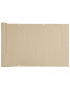 Paravento da Balcone in Tessuto Oxford 90x600 cm Beige 2