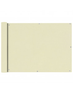 Paravento da Balcone in Tessuto Oxford 75x600 cm Crema 2