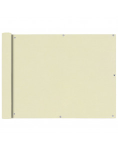 Paravento da Balcone in Tessuto Oxford 90x600 cm Crema 2