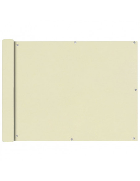 Paravento da Balcone in Tessuto Oxford 90x600 cm Crema