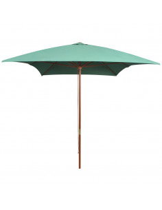 Ombrellone 200x300 cm con Palo in Legno Verde 2