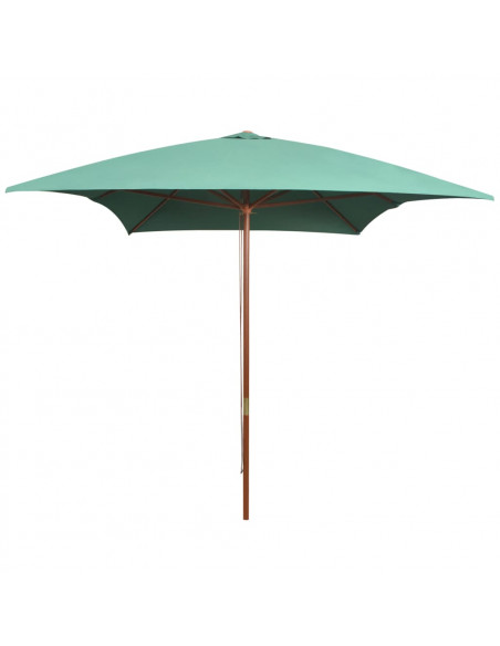 Ombrellone 200x300 cm con Palo in Legno Verde