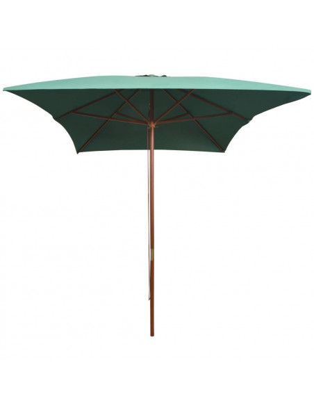 Ombrellone 200x300 cm con Palo in Legno Verde