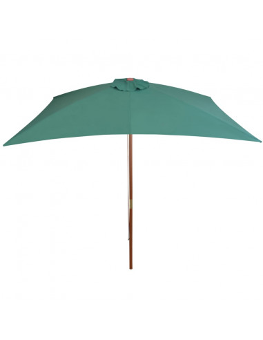 Ombrellone 200x300 cm con Palo in Legno Verde