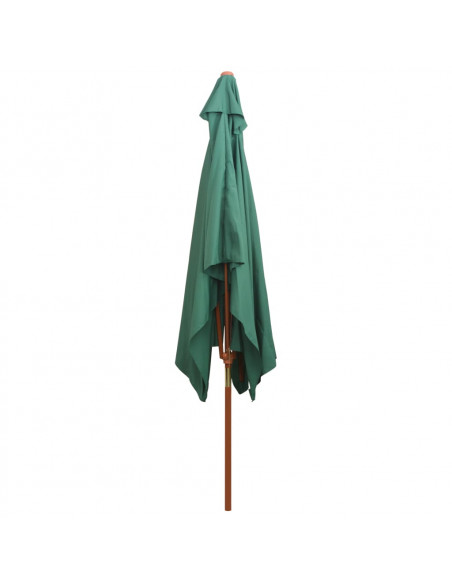 Ombrellone 200x300 cm con Palo in Legno Verde