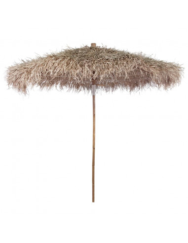Parasole in Bambù con Copertura con Foglie di Banana 210 cm