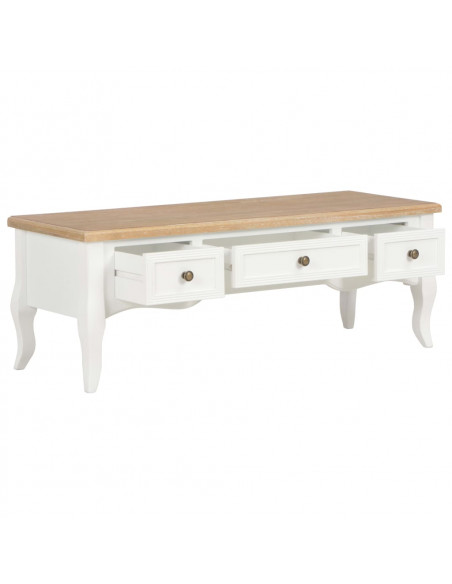 Mobile Porta TV Bianco 100x35x35 cm in Legno
