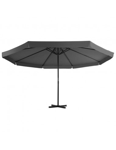 Ombrellone da Esterni con Palo in Alluminio 500 cm Antracite