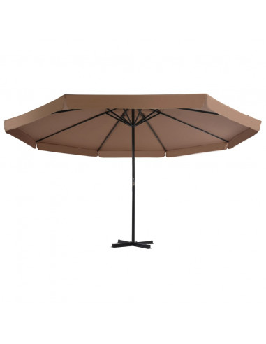 Ombrellone da Esterni con Palo in Alluminio 500 cm Grigio Talpa