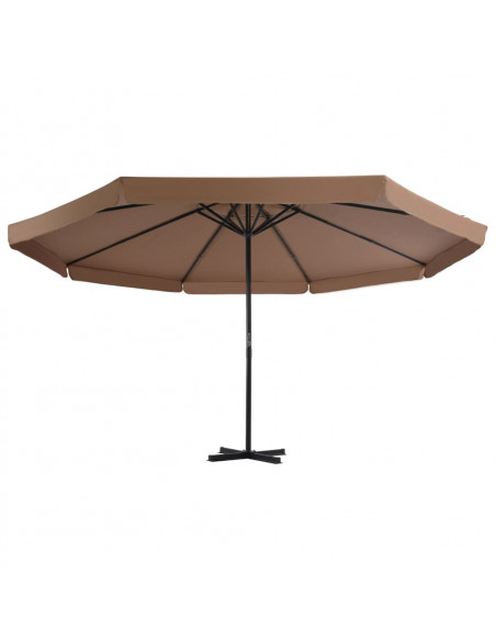 Ombrellone da Esterni con Palo in Alluminio 500 cm Grigio Talpa