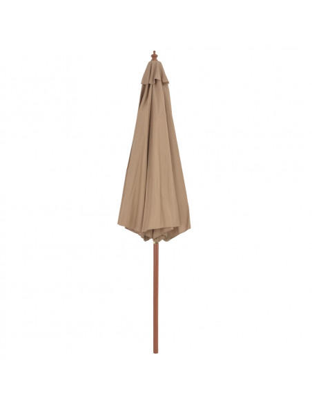 Ombrellone da Esterni con Palo in Legno 300 cm Grigio Talpa