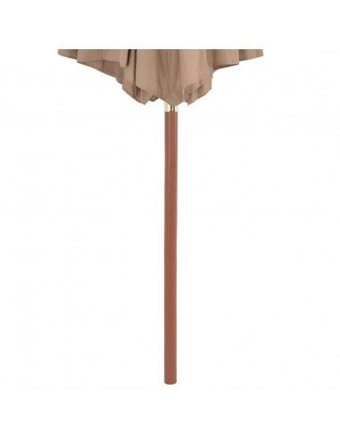 Ombrellone da Esterni con Palo in Legno 300 cm Grigio Talpa