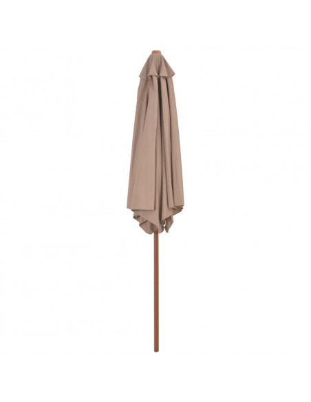 Ombrellone da Esterni con Palo in Legno 270cm Grigio Talpa