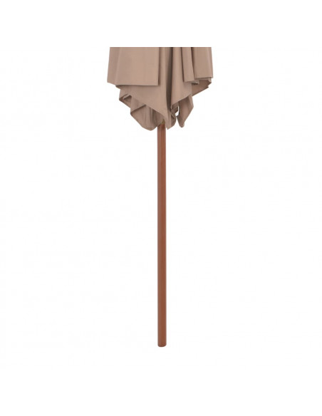 Ombrellone da Esterni con Palo in Legno 270cm Grigio Talpa