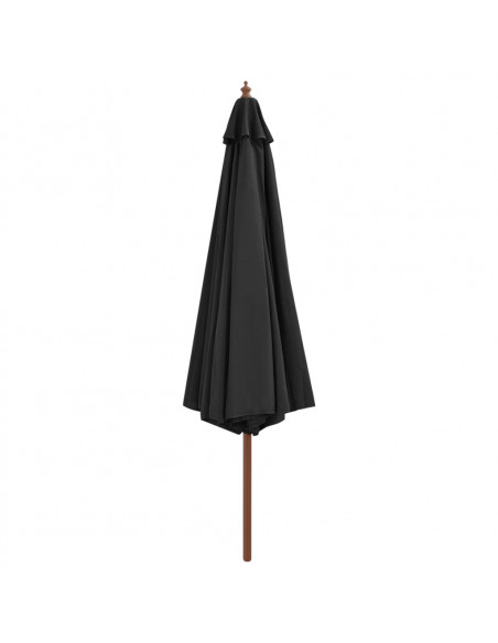 Ombrellone da Esterni con Palo in Legno 350 cm Antracite