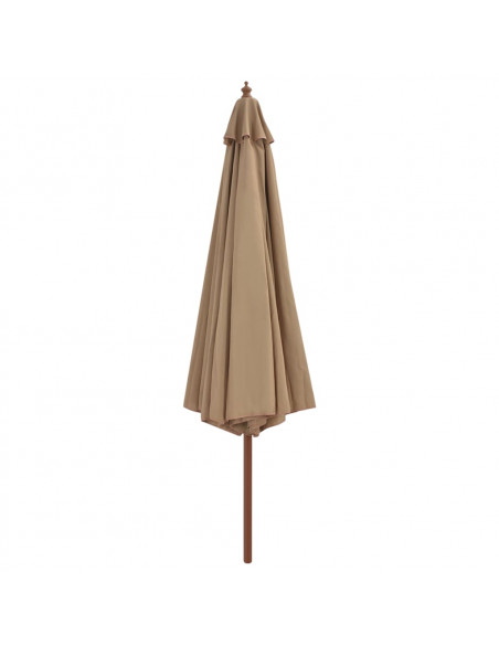 Ombrellone da Esterni con Palo in Legno 350 cm Grigio Talpa