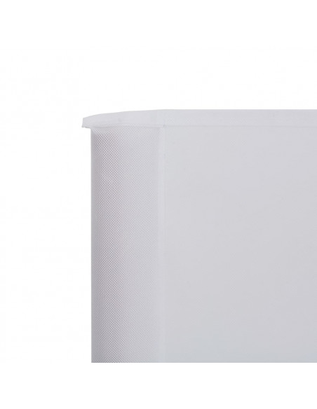 Paravento a 3 Pannelli in Tessuto 400x120cm Bianco