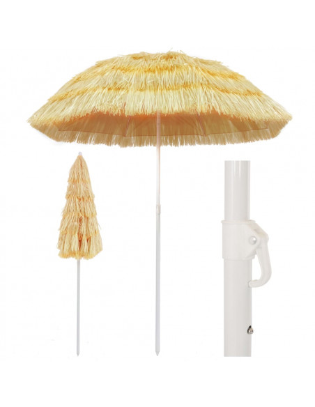 Ombrellone da Spiaggia 180 cm in Stile Hawaiano